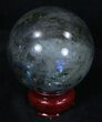 Flashy Labradorite Sphere - Great Color Play #32041-1